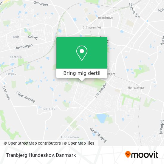 Tranbjerg Hundeskov kort