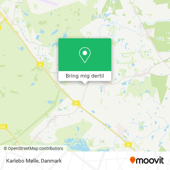 Karlebo Mølle kort