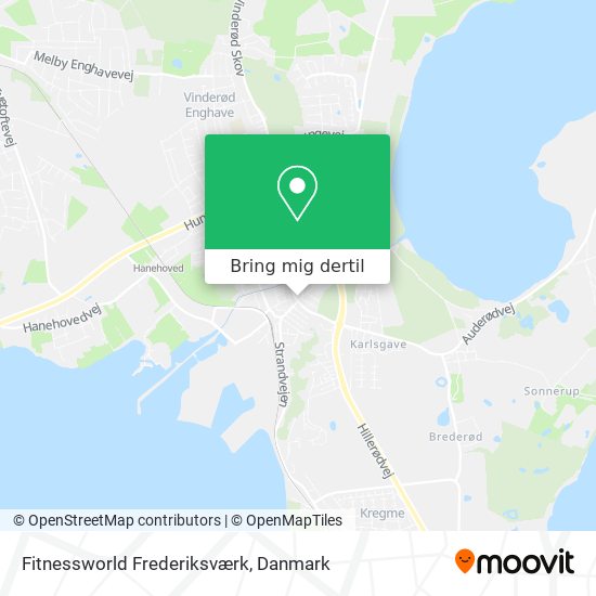 Fitnessworld Frederiksværk kort