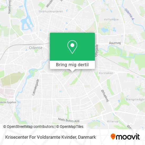 Krisecenter For Voldsramte Kvinder kort