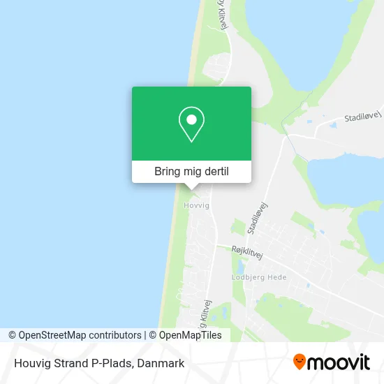 Houvig Strand P-Plads kort