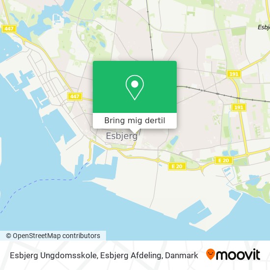 Esbjerg Ungdomsskole, Esbjerg Afdeling kort