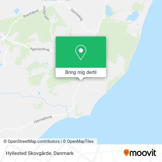 Hyllested Skovgårde kort