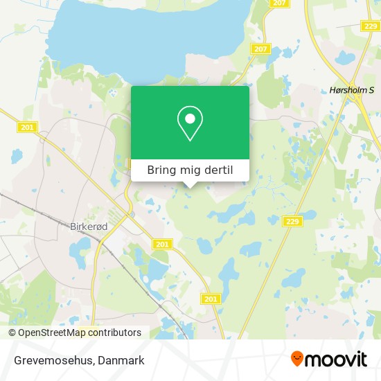 Grevemosehus kort