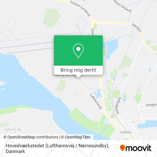 Hovedværkstedet (Lufthavnsvej / Nørresundby) kort