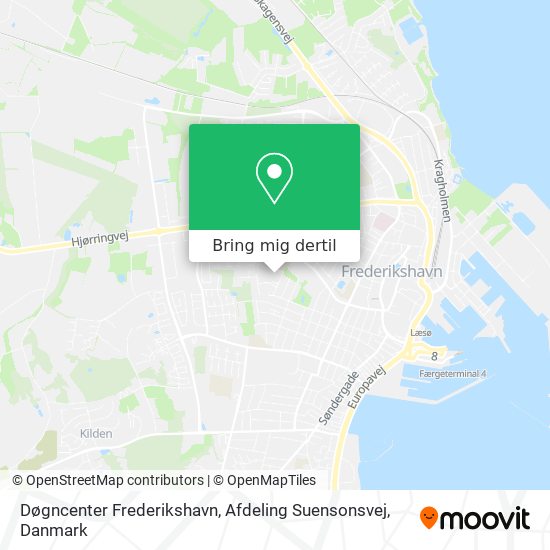 Døgncenter Frederikshavn, Afdeling Suensonsvej kort