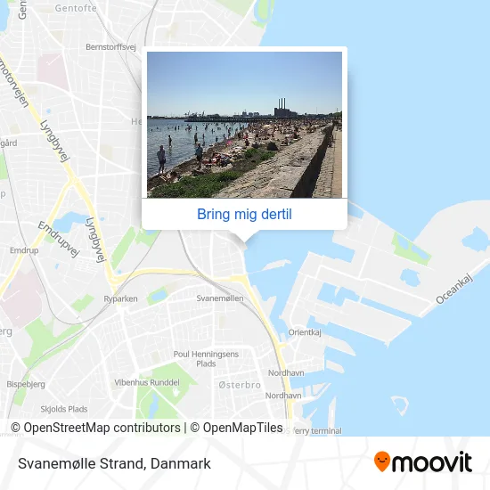 Svanemølle Strand kort