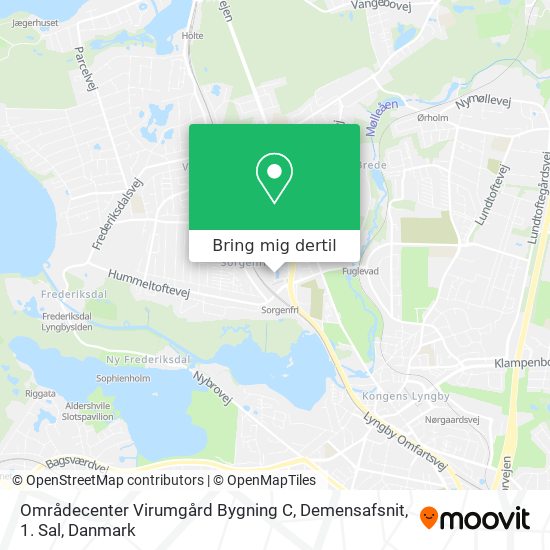 Områdecenter Virumgård Bygning C, Demensafsnit, 1. Sal kort