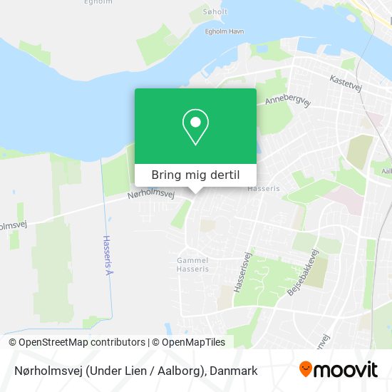 Nørholmsvej (Under Lien / Aalborg) kort