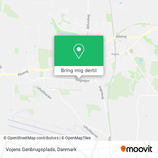 Vojens Genbrugsplads kort