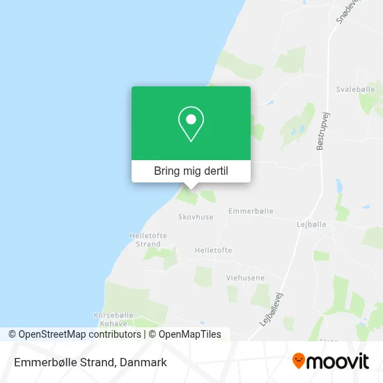 Emmerbølle Strand kort
