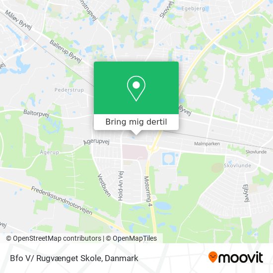 Bfo V/ Rugvænget Skole kort