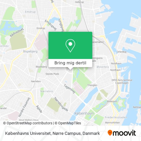 Københavns Universitet, Nørre Campus kort