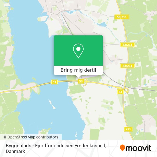 Byggeplads - Fjordforbindelsen Frederikssund kort