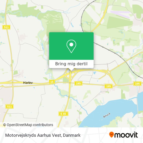 Motorvejskryds Aarhus Vest kort