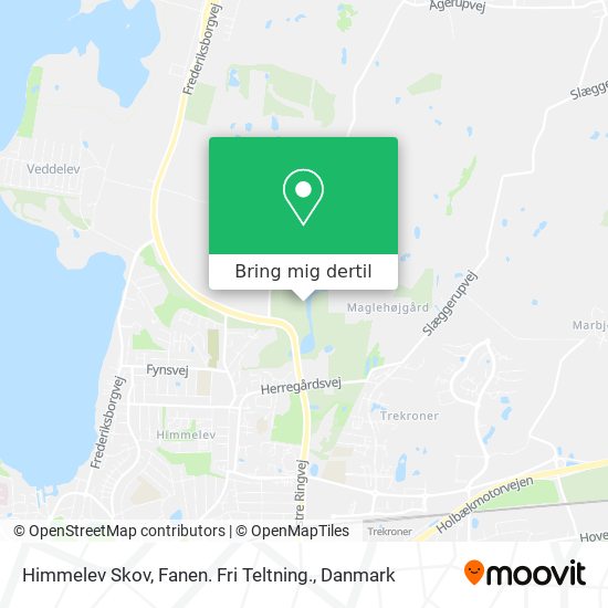 Himmelev Skov, Fanen. Fri Teltning. kort