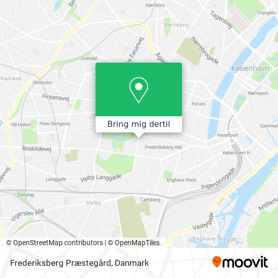 Frederiksberg Præstegård kort