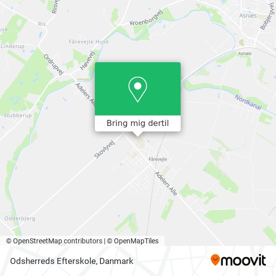 Odsherreds Efterskole kort