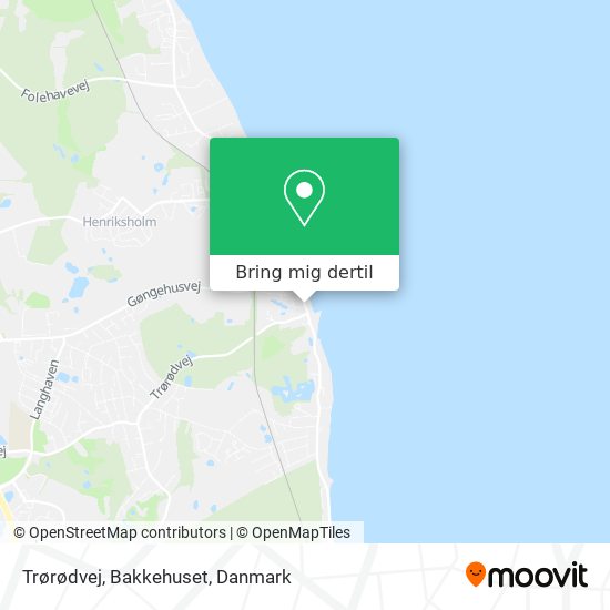 Trørødvej, Bakkehuset kort