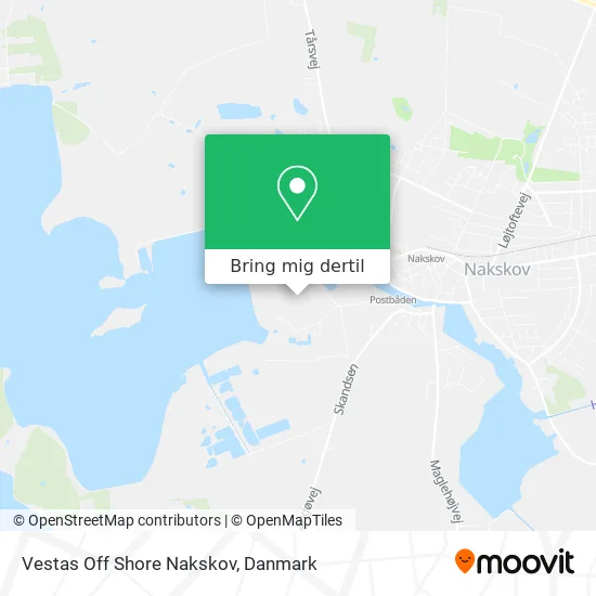 Vestas Off Shore Nakskov kort