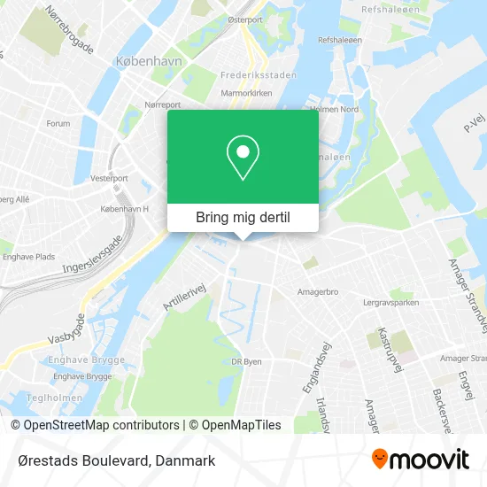 Ørestads Boulevard kort