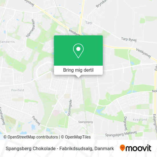 Spangsberg Chokolade - Fabrikdsudsalg kort