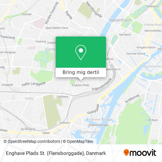 Enghave Plads St. (Flensborggade) kort