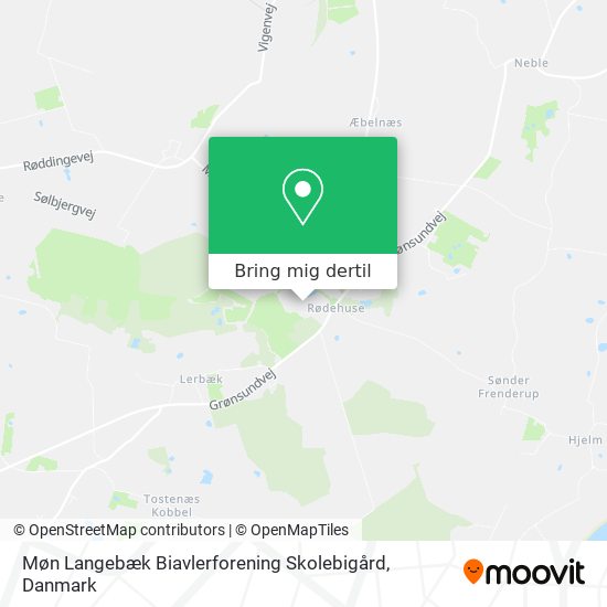 Møn Langebæk Biavlerforening Skolebigård kort
