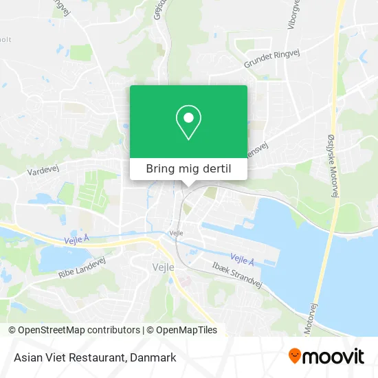 Asian Viet Restaurant kort