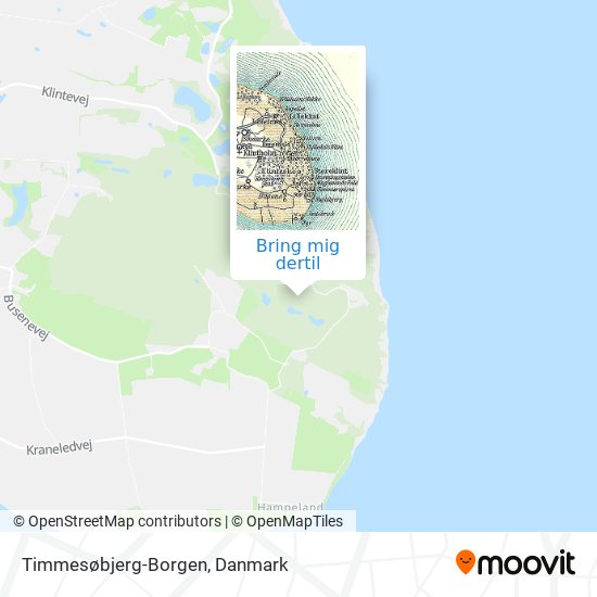 Timmesøbjerg-Borgen kort