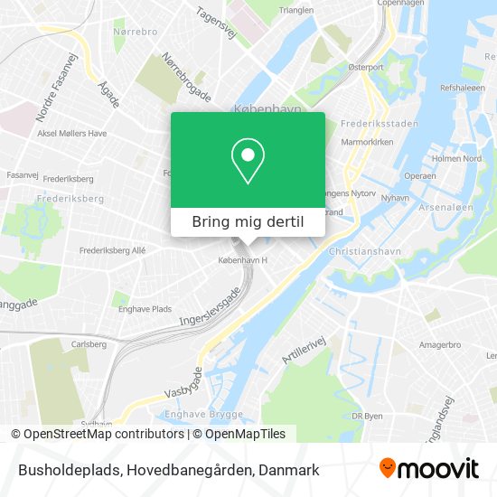 Busholdeplads, Hovedbanegården kort