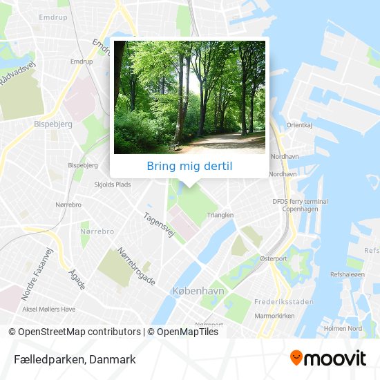 Fælledparken kort