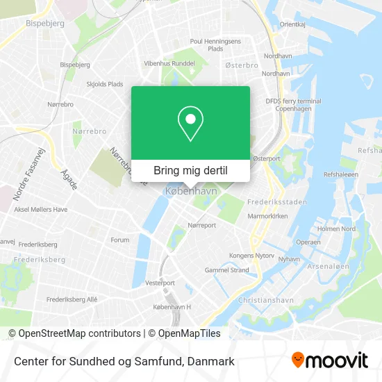 Center for Sundhed og Samfund kort