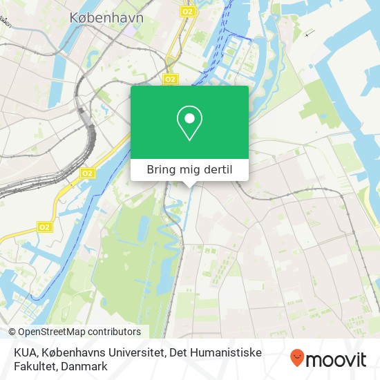 KUA, Københavns Universitet, Det Humanistiske Fakultet kort
