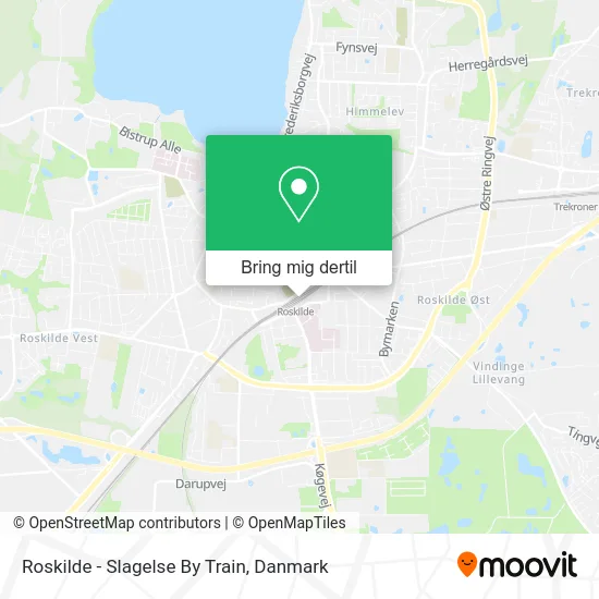 Roskilde - Slagelse By Train kort
