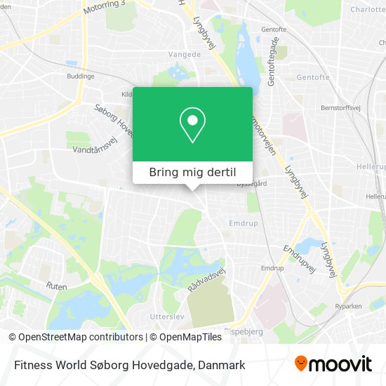 Fitness World Søborg Hovedgade kort