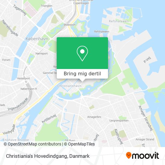 Christiania's Hovedindgang kort