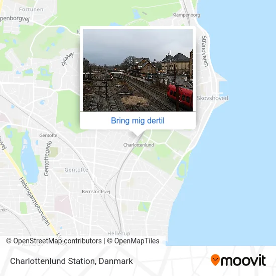 Charlottenlund Station kort