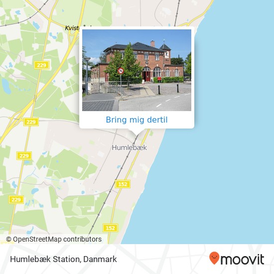 Humlebæk Station kort
