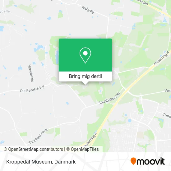 Kroppedal Museum kort