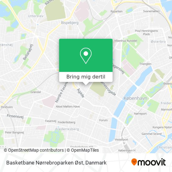 Basketbane Nørrebroparken Øst kort