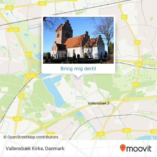 Vallensbæk Kirke kort
