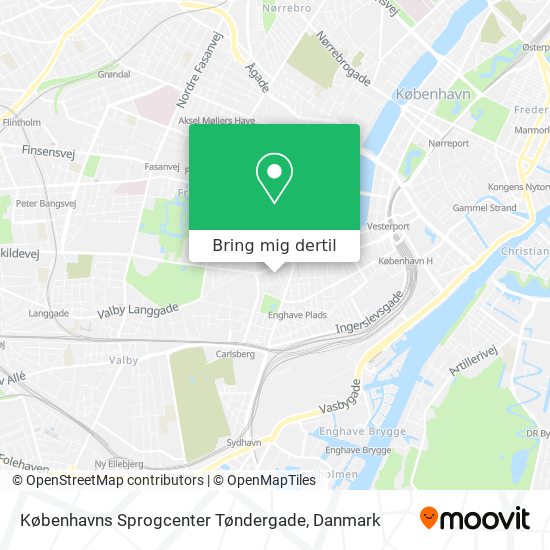 Københavns Sprogcenter Tøndergade kort
