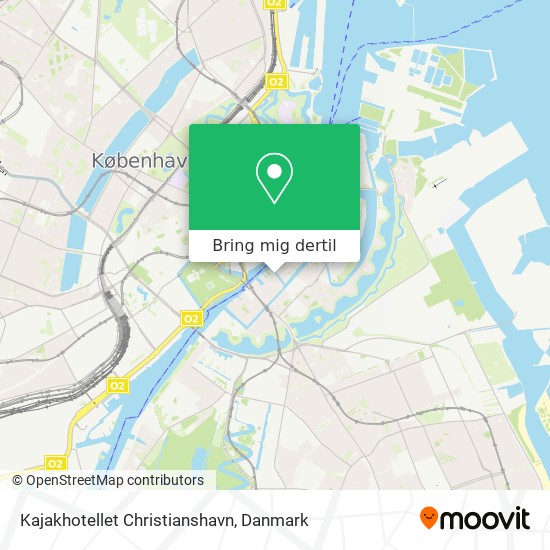 Kajakhotellet Christianshavn kort
