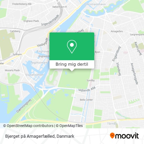 Bjerget på Amagerfælled kort