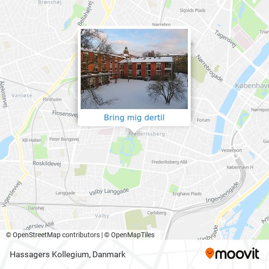 kontoførende Kunde At bidrage Vej til Hassagers Kollegium i Frederiksberg med Bus, Jernbane eller Metro?