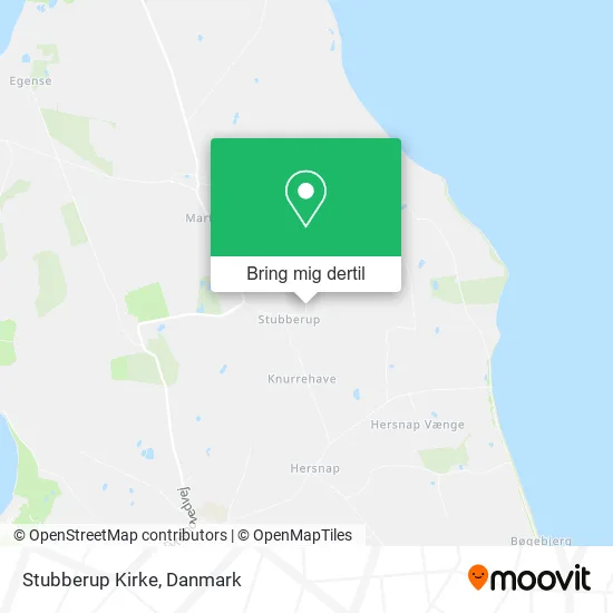 Stubberup Kirke kort