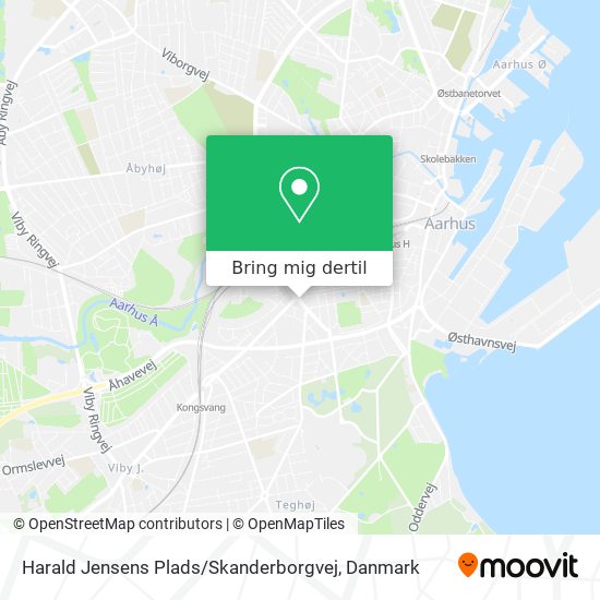 Harald Jensens Plads / Skanderborgvej kort