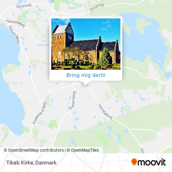 Tikøb Kirke kort