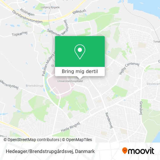 Hedeager/Brendstrupgårdsvej kort